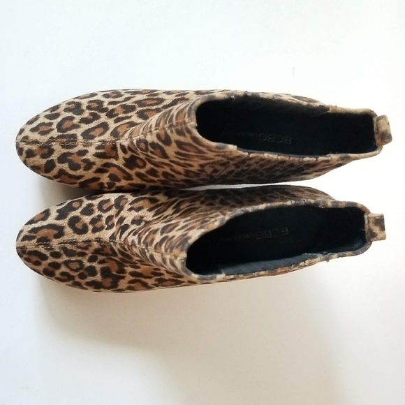 BCBGeneration Vance 2 Leopard Wedge Heesl Ankle Booties Platform Boots Women's - Picture 7 of 13